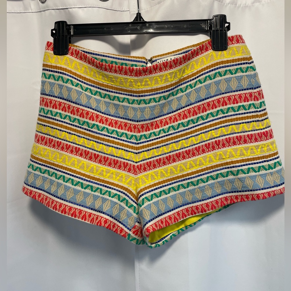 Alice + Olivia Multicolor High Waist Shorts